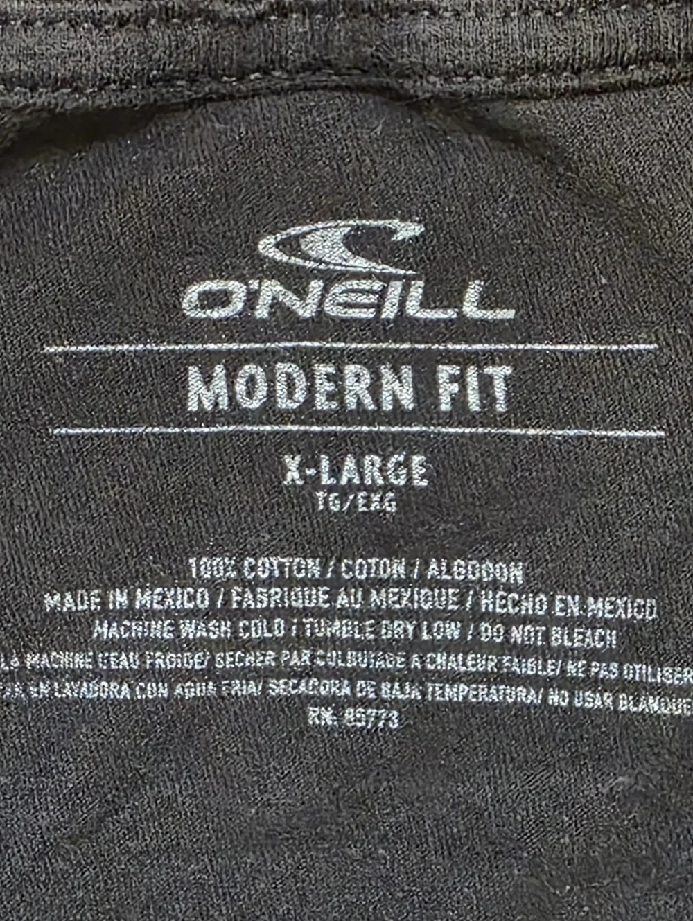 O’Neill Black Graphic Tee XL Surf Skate Back Logo Shirt